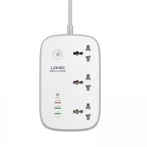 Подовжувач мережевий LDNIO c Wi-Fi SCW3451  |3USB/1Type-C, 3Sockets. QC/PD, 30W/10A, 2m  EU Plug| white