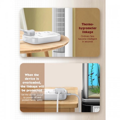 Подовжувач мережевий LDNIO c Wi-Fi SCW3451 |3USB/1Type-C, 3Sockets. QC/PD, 30W/10A, 2m EU Plug| white