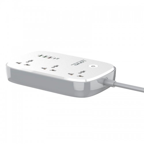 Подовжувач мережевий LDNIO c Wi-Fi SCW3451 |3USB/1Type-C, 3Sockets. QC/PD, 30W/10A, 2m EU Plug| white