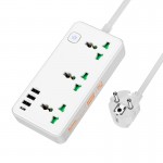 Подовжувач мережевий HOCO Storm 3-position socket AC7A |3USB/1Type-C, 3.4A/17W| white