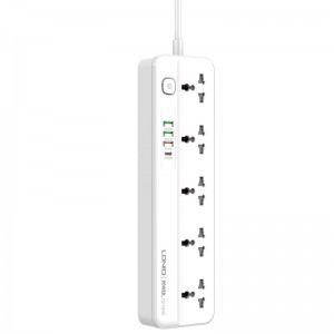 Подовжувач мережевий LDNIO SC5415 |PD20W/QC18W, 3USB/1Type-C, 5Sockets| white