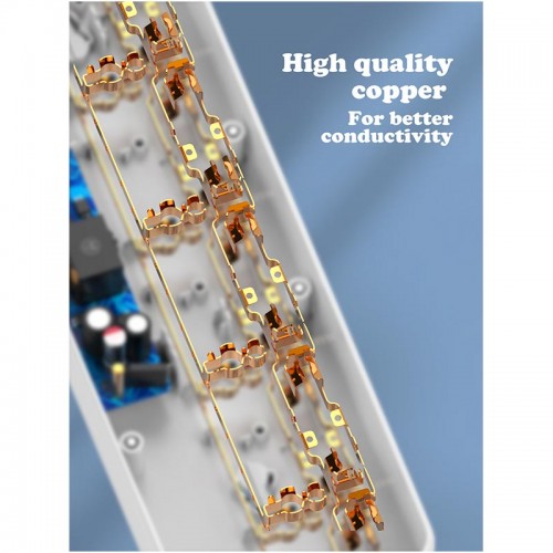 Подовжувач мережевий LDNIO SC5415 |PD20W/QC18W, 3USB/1Type-C, 5Sockets| white