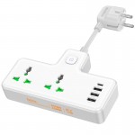 Подовжувач HOCO Voyage 2-position expansion socket AC11A |3USB/Type-C, 10A| white