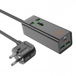 Подовжувач Hoco Talent desktop charger AC9A |2USB/Type-C, PD/QC, 30W/10A| black