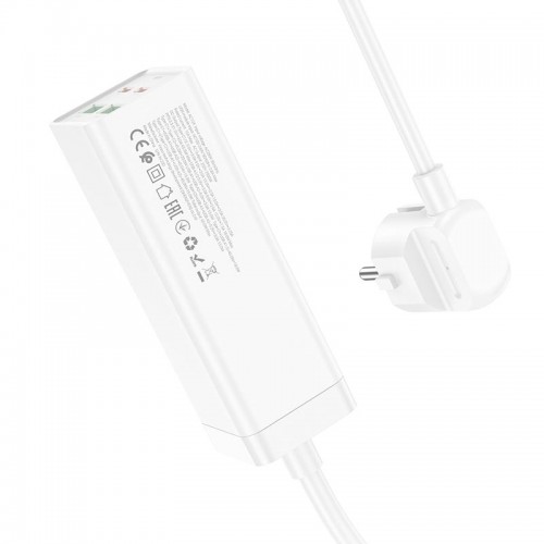 Подовжувач Hoco Barry desktop charger AC10A |2USB/2Type-C, PD/QC, 65W/10A| black