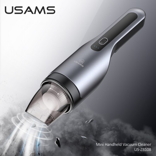 Автомобільний пилосос USAMS Mini Handheld Vacuum Cleaner US-ZB108 |80W, 120ml, 5500Pa| black