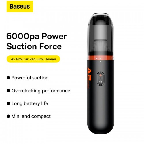 Автомобільний пилосос BASEUS A2pro Car Vacuum Cleaner |120mL, 6kPa| (VCAQ040002) white