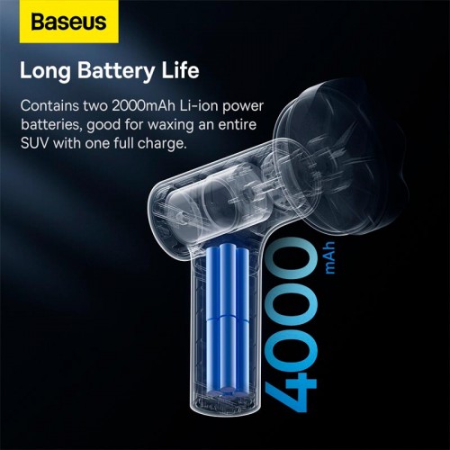 Портативна машинка для полірування автомобіля Baseus NeoPower Wireless Mini Car Waxer Lite black