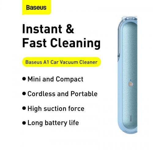 Автомобільний пилосос BASEUS Car Vacuum Cleaner A1 |25min, 4000Pa| blue