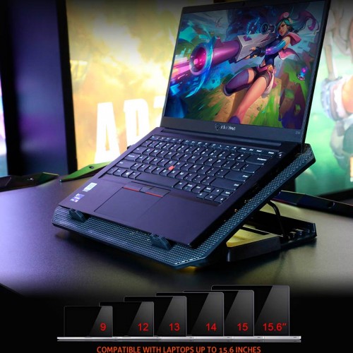 Кулер для ноутбука MeeTion CoolingPad CP3030 |9-15.6"| black