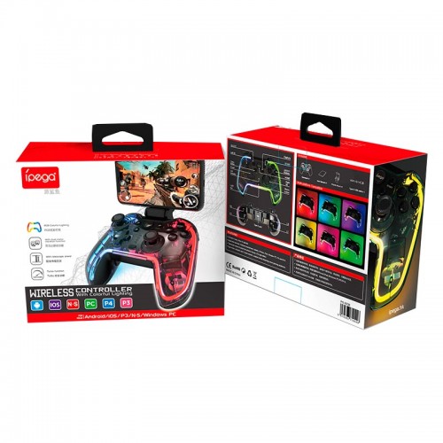Игровой контроллер iPega Bluetooth PG-9238 RGB |Android, iOS, PC/PS/Switch, Turbo|