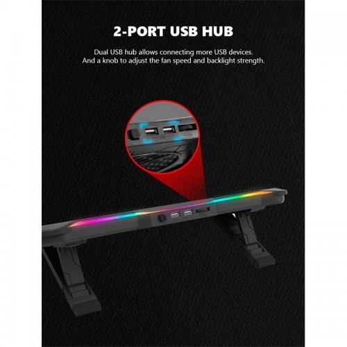 Кулер для ноутбука MARVO CoolingPad FN-40 |2USB, 9-17.3"| black