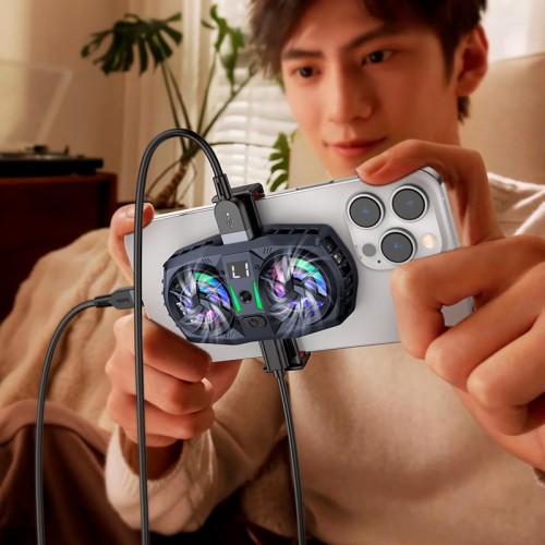 Куллер для телефону HOCO mustango mobile phone dual cooler GM36 |4.5-7"| black