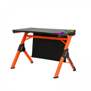 Стіл геймерський MEETION Gaming Desk RGB Light DSK20 |1000*600*750| black-orange
