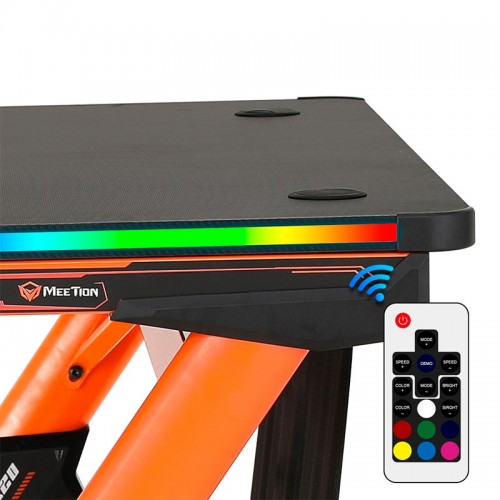 Стіл геймерський MEETION Gaming Desk RGB Light DSK20 |1000*600*750| black-orange