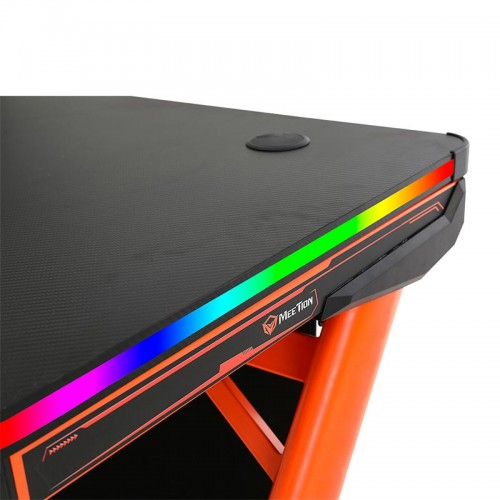 Стіл геймерський MEETION Gaming Desk RGB Light DSK20 |1000*600*750| black-orange