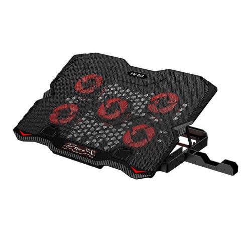 Підставка для ноутбука Xtrike Me FN-813 (9-15,6) 5 кулерів 2 USB 5 рівнів нахилу RGB підсвітка black