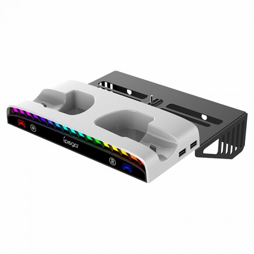 Док-станція Ipega Multi-functional Wall-mount Charge stand for PS5 Slim PG-P5S011 |RGB, 3xUSB 2.0| white