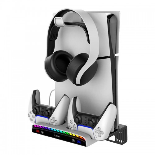 Док-станція Ipega Multi-functional Wall-mount Charge stand for PS5 Slim PG-P5S011 |RGB, 3xUSB 2.0| white