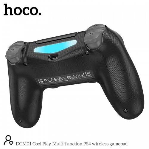 Ігровий контролер HOCO Cool Play Multi-function PS4 бездротовий gamepad DGM01 |6 axis Gyroscope| black