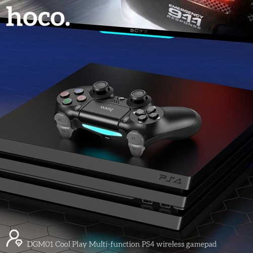 Ігровий контролер HOCO Cool Play Multi-function PS4 бездротовий gamepad DGM01 |6 axis Gyroscope| black