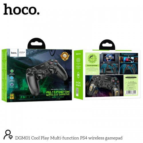 Ігровий контролер HOCO Cool Play Multi-function PS4 бездротовий gamepad DGM01 |6 axis Gyroscope| black