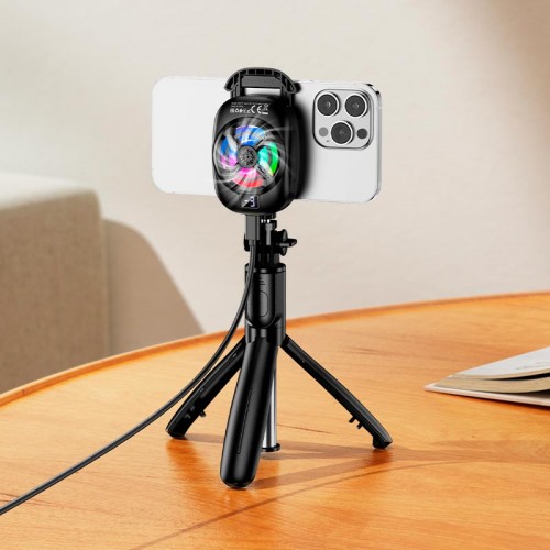 Кулер для телефону HOCO Blue diamond mobile phone cooler GM76 |LED, 3 Speed| black