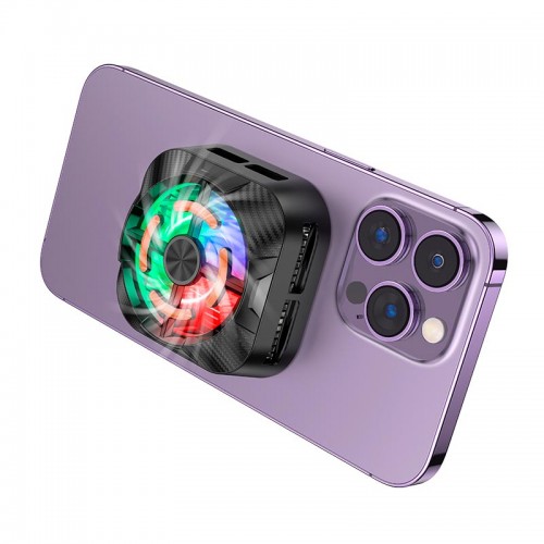 Кулер для телефону BOROFONE Travel magnetic phone radiator BG15 |LED| black