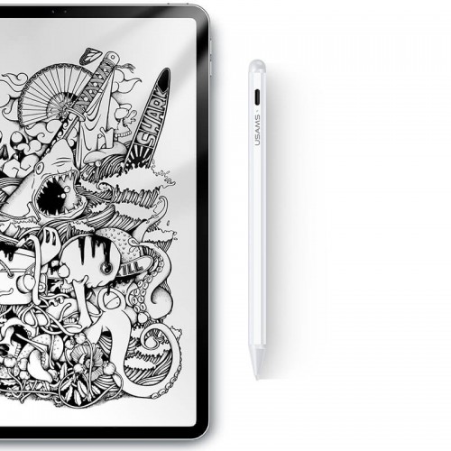 Стилус USAMS Active Touch Screen Capacitive Stylus Pen US-ZB135 white