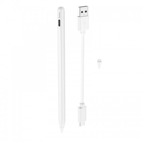 Стилус HOCO Smooth series magnetic rechargeable capacitive pen for Pad GM107 white