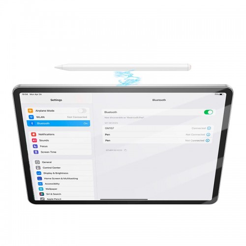 Стилус HOCO Smooth series magnetic rechargeable capacitive pen for Pad GM107 white