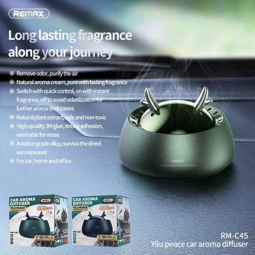 Ароматизатор для автомобіля Remax Yilu Peace Car Aroma Diffuser RM-C45 green