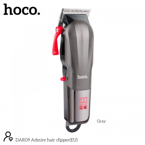 Машинка для стрижки волосся HOCO Admire Hair clipper DAR09 |4-5h, 440C SS Blade, LED Display| grey