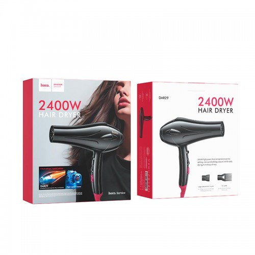 Фен HOCO Jasmin quick-drying hair dryer DAR29 |2400W| black
