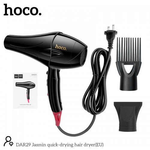 Фен HOCO Jasmin quick-drying hair dryer DAR29 |2400W| black