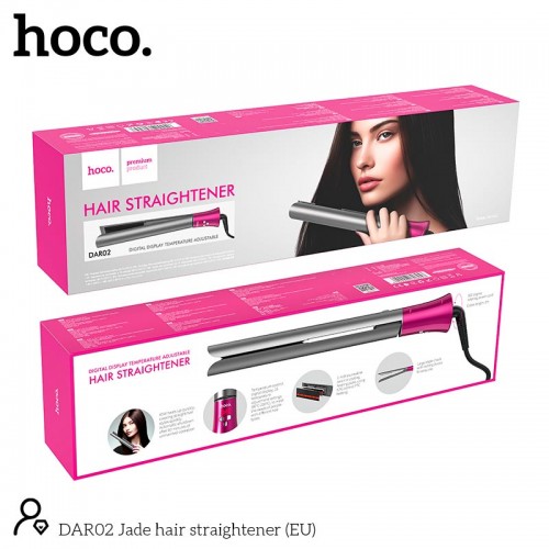 Плойка для укладання волосся HOCO Jade hair straightener DAR02 |45W| grey