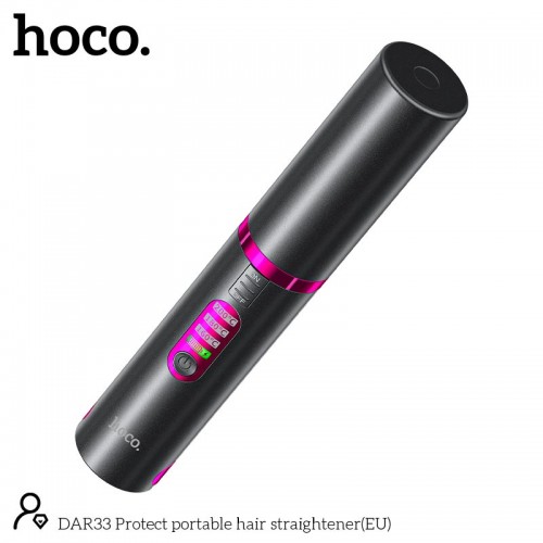 Портативна плойка для укладання волосся HOCO Protect portable hair straightener DAR33 black
