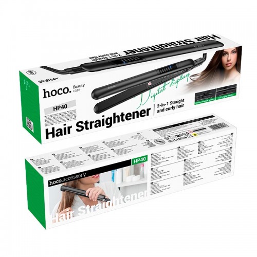 Плойка для укладання волосся HOCO Straight and curly hair dual-purpose hair straightener HP40 |50W| black
