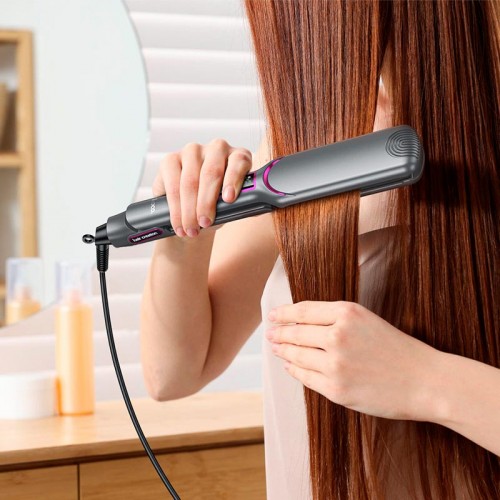 Плойка для укладання волосся HOCO Wide board hair straightener with digital display HP42 |6 levels temperature| grey