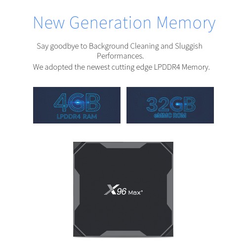 Android TV приставка Amlogic TV BOX X96 MAX+ |S905X3, 4GB RAM, 32GB ROM| black