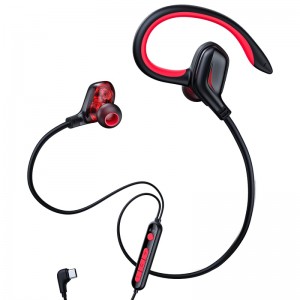 Навушники Baseus GAMO Immersive Virtual 3D Game Type - C Earphone red
