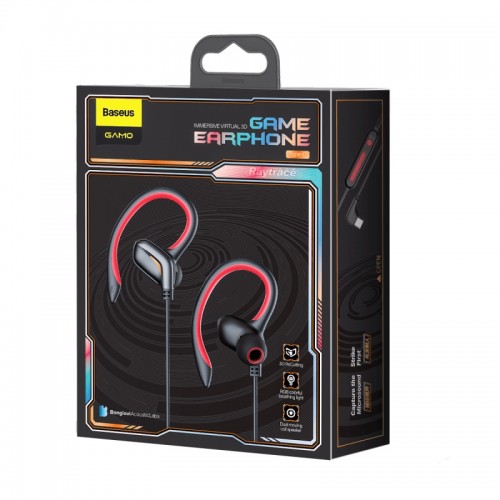 Навушники Baseus GAMO Immersive Virtual 3D Game Type - C Earphone red
