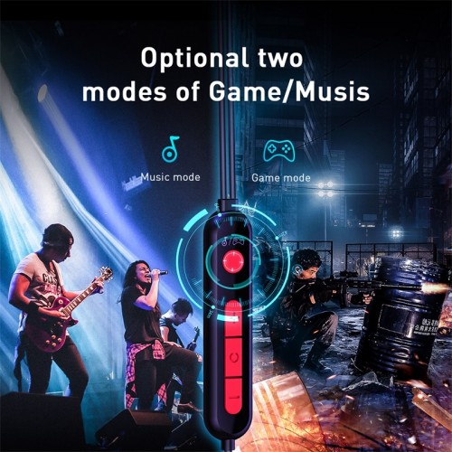 Навушники Baseus GAMO Immersive Virtual 3D Game Type - C Earphone red