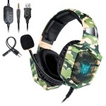 Навушники ONIKUMA Gaming with LED K8 Camouflage-Green