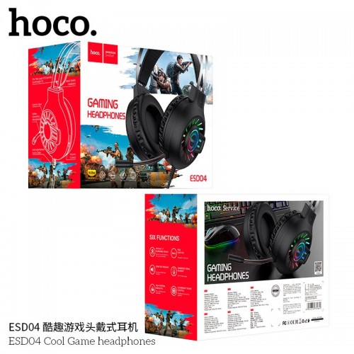 Навушники HOCO Cool Game LED ESD04 Hi-Res black