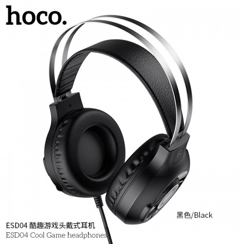 Навушники HOCO Cool Game LED ESD04 Hi-Res black