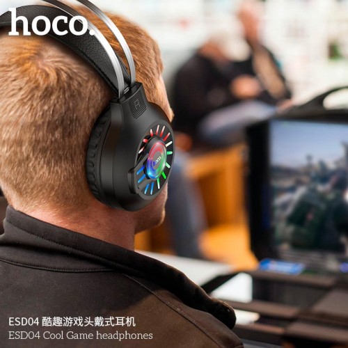 Навушники HOCO Cool Game LED ESD04 Hi-Res black