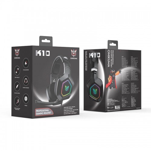 Навушники ONIKUMA Gaming with LED K10 black