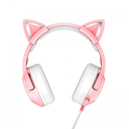 Навушники ONIKUMA Gaming CAT with LED K9 |3.5mm| pink