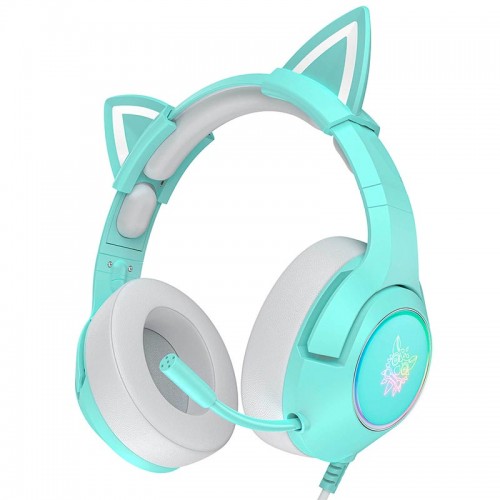 Навушники ONIKUMA Gaming CAT with LED K9 |3.5mm| green